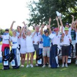 Das Lucky33 Qualifikationsturnier im Golf Club St. Leon-Rot: Die Teilnehmer/innen waren bester Laune. (Foto: Lucky33/Allianz)
