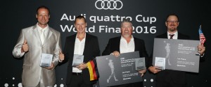 Die Sieger: Gerit Flohr, Sebastian Kaul, Don Tate, Eric Kelley (v.l.). (Foto: Audi Sports Com­mu­ni­ca­tions)