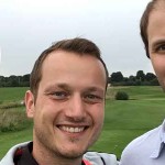 Golf Post Redakteur Tobias Hennig mit seinem Freund Miki beim Golfen im Rahmen der "Gemeinsam Golfen 2017"-Aktion. (Foto: Golf Post)