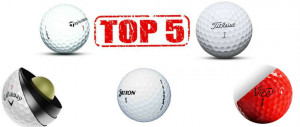 Der Golfball hat eine große Bedeutung im Bag, weswegen wir für Sie die Top 5 zusammengefasst haben. (Foto: Callaway, TaylorMade, Vice Golf, Titleist und Srixon)