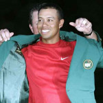 Tiger Woods bei seinem Masters-Sieg 2005. (Foto: Getty)