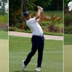 Sharma Shubhankar, Gary Woodland und Marc Leishman (v. li. n. re.) führen das Feld auf der PGA Tour in Kuala Lumpur mit zwei Schlägen Vorsprung an. (Foto: Getty)