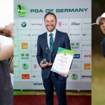 Bernhard Langer (links), Christian Lanfermann (Mitte) und Caroline Masson (rechts) wurden mit einem PGA Award ausgezeichnet. (Foto: PGA of Germany Pressemittelung)