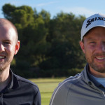 Fabian Bünker(rechts) und sein Partner Niko Osenberg(links) von "Golf in leicht" wollen das Golftraining auffrischen. (Foto: www.golf-in-leicht.de)