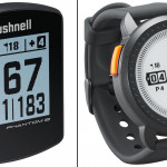 Die neuen Modelle von Bushnell Golf. Der Entfernungsmesser und die GPS-Uhr. (Foto: bushnell)