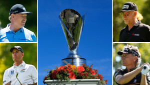 Vier Spieler, vier großartige Karrieren. Wer holt sich den Charles Schwab Cup 2021? (Fotos: Getty)