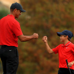 Tiger Woods mit Sohn Charlie bei der PNC Championship im letzten Jahr. (Quelle: Getty)