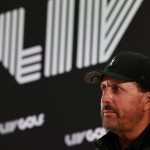 Phil Mickelson in der Pressekonferenz kurz vor dem ersten Event der LIV Golf Invitational Series. (Foto: Getty)