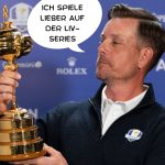 Henrik Stenson und die Ryder-Cup-Trophäe. (Foto: Getty)
