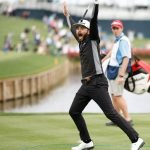 Hayden Buckley mit einem Hole in One an Loch 17 der Players Championship. (Foto: Getty)