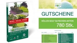 Das Gutscheinheft für Golferinnen und Golfer in Deutschland: Der Köllen Golfführer. (Foto: Köllen Golf)