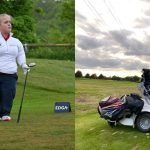 Links: Ellie Perks, eine Golferin mit Kleinwuchs. Rechts: Kris Aves im ParaGolf. (Quelle: EDGA)
