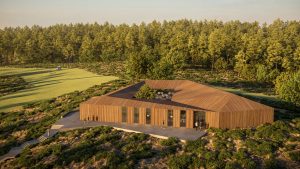 Das geplante Clubhaus des Dunas Courses. (Foto: Azalea / Terras da Comporta)