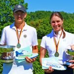 DLM: Die Gewinner der Lochspielmeisterschaften Leopold Heß und Alena Oppenheimer (Foto: DGV/stebl)
