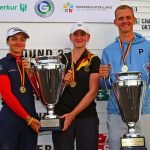 Die Sieger der German International Championship: Antonia Steiner, Johanna Janisch und Neo Berg.