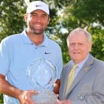 Scottie Scheffler und Jack Nicklaus beim Memorial Tournament 2024 auf der PGA Tour. (Foto: Getty)