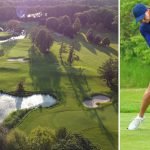 Die wunderschöne Kulisse des Golfclubs Hamburg-Ahrensburg und die deutsche Lochspielmeisterin Alena Oppenheimer (AK30). (Foto: DGV)
