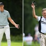 Matti Schmid und Bernhard Langer an Tag 2 der BMW International Open 2024. (Foto: Getty)