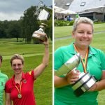 Die Deutschen Meister der AK 30 heißen Rachel de Heuvel und Stefan Wiedergrün. Sibylle Gabler und Felix Banzhaf sind die neuen Deutschen Meister der AK 50. (Fotos: Thomas Kirmaier & C&V Sport Promotion)
