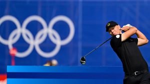 Matti Schmid am zweiten Tag des Golfturniers bei Olympia 2024. (Foto: Getty)