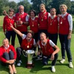 Die Spielerinnen des Krefelder GC haben den Titel des Deutschen Mannschaftsmeisters der AK 50 geholt. (Foto: Langer Sport Marketing)