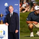 Keegan Bradley und Luke Donald präsentieren die Ryder-Cup-Trophäe 2025, während Bryson DeChambeau kreativ mit seinem Putter wird. Die Back Nine. (Fotos: Getty)