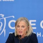 Commissioner Mollie Samaan beim Saisonabschluss der LPGA Tour. (Foto: Getty)