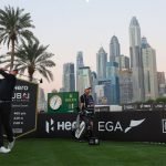 DP World Tour: Jannik de Bruyn am ersten Abschlag des Emirates GC. (Foto: Getty)