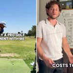 Golfprofi und -Coach Alex Romo rechnet in einem Social-Media-Video die Kosten für Pro-Turniere vor. (Quelle: Instagram@alexromogolf)