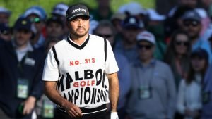Jason Day sorgt mit seinem Outfit beim US Masters 2024 für Aufsehen. (Foto: Getty Images)