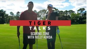 Tiger Woods und Nelly Korda erklären ihr Kurzspiel. (Foto:.youtube.com/@TAYLORMADEGOLF)