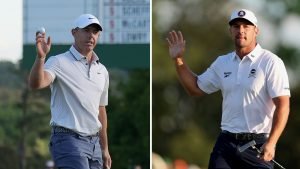 Rory McIlroy und Bryson DeChambeau starten zusammen in die vierte Runde des US Masters 2025. (Foto: Getty)