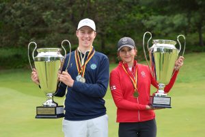 Charlotte Naughton aus England und Filip Grave aus Schweden gewinnen die 21. German International Amateur Championship Boys and Girls. Foto: DGV/mat