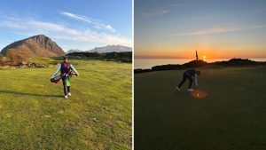 Isaac Rowlands während seines Weltrekords über 182 Loch. (Fotos: The Grove)