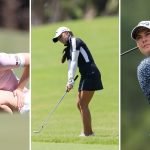 Von links nach rechts: Olivia Cowan, Aline Krauter und Caroline Masson auf der LPGA Tour. (Fotos: Getty)