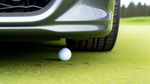 Die Golfregeln erläutern den richten Umgang mit einem Ball unter einem Auto. (Foto: Golf Post mit DallE)
