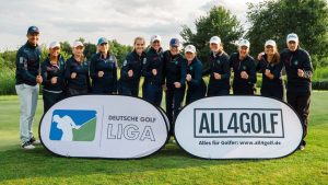 Die Damen aus dem GC Hubbelrath gewinnen den dritten DGL-Spieltag. (Foto: Philipp Eibl/ DGV)