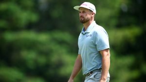 Wyndham Clark zerstört nach dem Cut-Aus bei der US Open 2025 mehrere Spinde. (Foto: Getty)