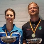 Maria Anetseder (GC Starnberg) und Frederik Strünker (GC Hubbelrath) sind die neuen Deutschen Meister der AK 30. (Foto: C&V Sport Promotion)