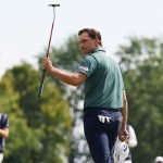 Rasmus Højgaard nach dem letzten Putt auf der zweiten Runde der DP World Tour in Kopenhagen. (Foto: Getty)