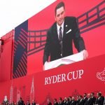 Keegan Bradley bei der Eröffnungszeremonie des Ryder Cup 2025. (Foto: Getty)