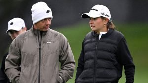 Kai Trump beim Besuch des Genesis Invitational in Gesellschaft von Rory McIlroy. (Foto: Getty)