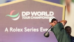 Rory McIlroy hat sich bei der DP World Tour Championship mit einer 69 in eine gute Ausgangslage gespielt um den Jahressieg zu gewinnen (Foto: Getty)