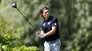 Cedric Gugler reagiert auf seine Sperre auf der HotelPlanner Tour. (Foto: Getty)