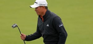 Collin Morikawa und sein "neuer" Putter. (Foto: Getty)